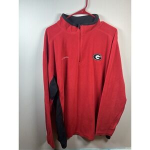 #B275 Men's 2XL COLUMBIA Sweater Fleece 1/4 Zip UGA GEORGIA Dawgs